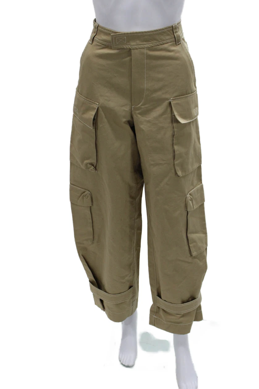 Zara Womens Cargo Pants Beige Cotton Zip Solid Spring Size XS
Opens in a new window or tab