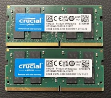 Crucial 64GB Kit (2 x 32GB) DDR4-3200 SODIMM Memory