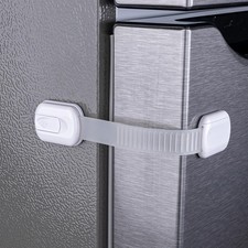 2-Pack Child Proof Fridge Lock with Adhesive Adjustable Baby Proofing Straps