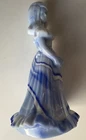 Fenton Bridesmaid Figurine / Doll, Cobalt Blue Swirl Slag Glass 2002 Exc Wedding