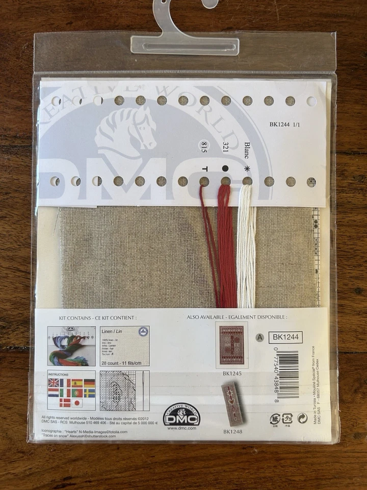 DMC "Merry Christmas" Card Counted Cross Stitch Kit (BK1244). New. Festive Set - Image 2 of 2