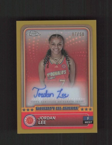 2024 Topps Chrome McDonald's Jordan Lee Autograph Gold /50 AUTO