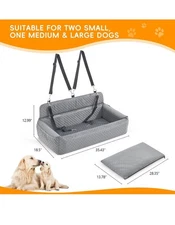 Small Medium Dog Car Seat Waterproof Dog Travel Booster Seat Safety Detachable