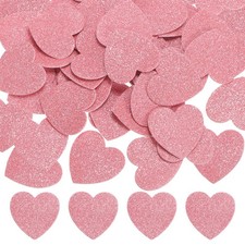 1.8"x1.8" Heart Foam Stickers, 50Pcs EVA Glitters Foam Shape Sticker, Pink