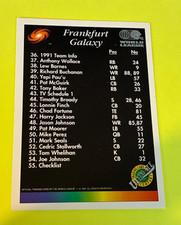 1992 Ultimate World League of American Football Frankfurt Galaxy Checklist
