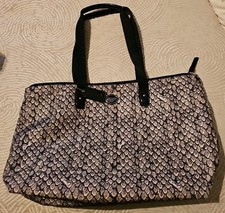Coach Packable Weekender Tote Bag F77461 Brown Black Beige Nylon Ocelot Print