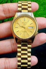 Vintage Of Seiko 5 Automatic 21 Jewels Men Watch Day Date Japan Made 7S26-8250