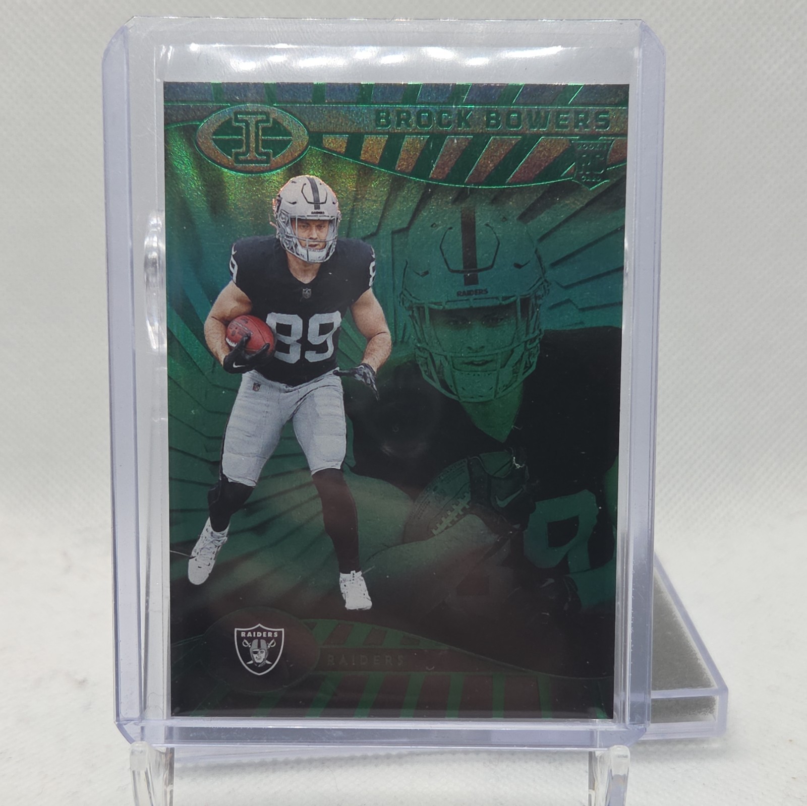 2024 Panini Illusions - Brock Bowers #47 Trophy Collection Emerald (RC)