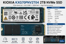 KIOXIA KXG70PNV2T04 2TB NVMe PCIe Gen4 x4 M.2 2280 Internal SSD