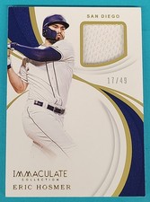 2019 Immaculate Collection - Immaculate Swatches /49 #IS-EH Eric Hosmer Card I4