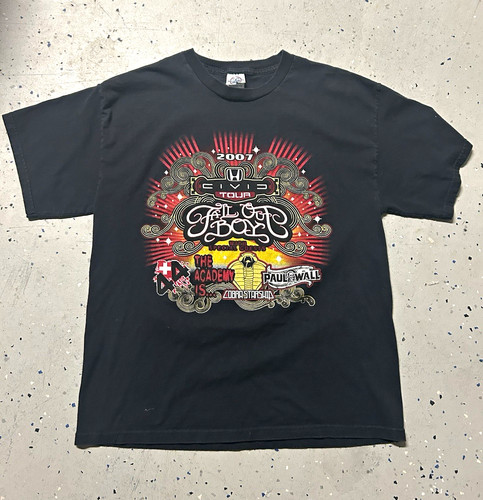 Delta Pro Weight Fall Out Boy Civic Tour 2007 Black L Double-Sided T-Shirt