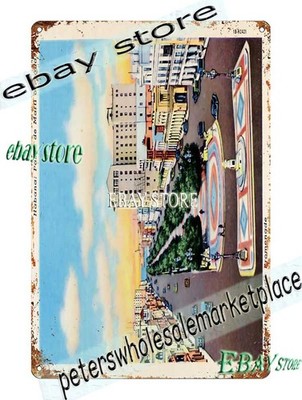 1941 Habana Paseo del Prado Havana Cuba City Scene Tin Sign man cave dorm