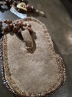 Mystical Megan Hand Carved Goddess Face Bead Medallion Suede Leather Necklace — photo 5