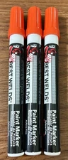 BESTWELDS ORANGE/NARANJA PAINT MARKERS 3 PACK DEAL