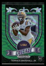 2021 Prizm Draft Picks #180 Terrace Marshall Jr. GREEN Rookie LSU Tigers
