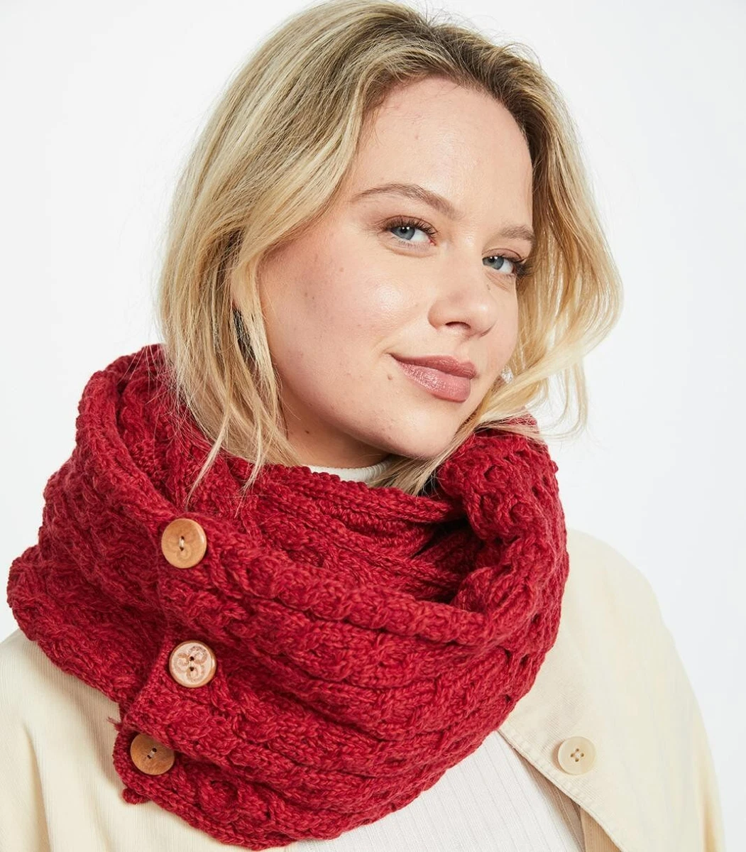 TRADITIONAL MERINO WOOL HONEYCOMB SCARF