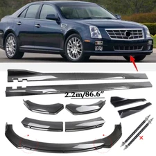 Carbon Fiber Front Bumper Lip Chin Spoiler Splitter For Cadillac STS 05-11 Body