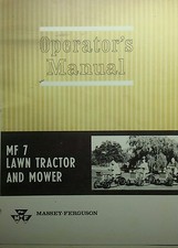 Propietario de tractor de césped Massey Ferguson MF 7, entrega previa, implementos (4 manuales) 96p