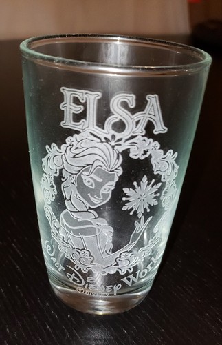 Disney World Frozen ELSA Etched GLASS "Let It Go" Arribas Brothers Original Box!
