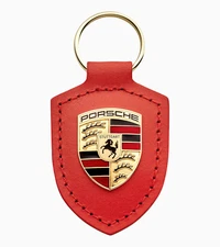 PORSCHE CREST KEYCHAIN SPECIAL EDITION LAVA ORANGE KEY RING