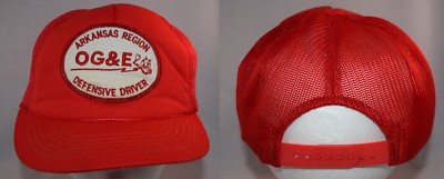 Vtg Reddy Kilowatt 80's 90's OG&E Patch Trucker's Mesh Back Hat Defensive Driver