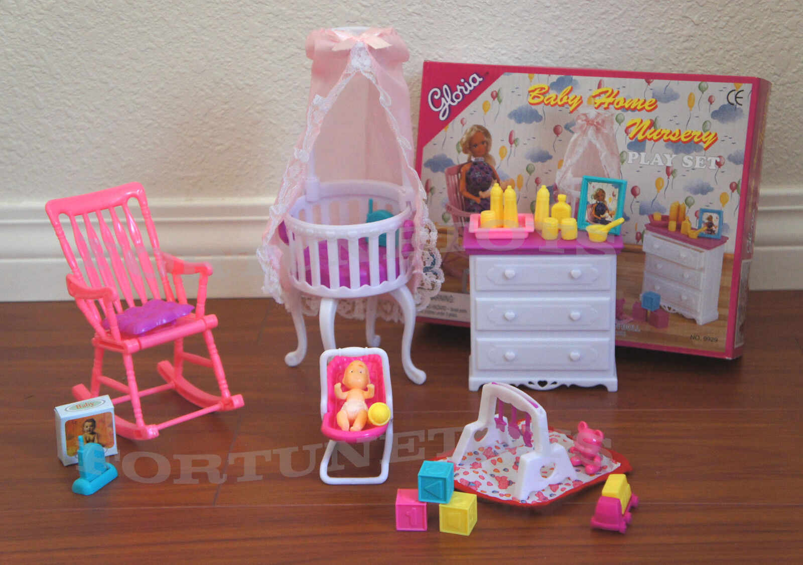 NEW GLORIA HOUSE FURNITURE BABY HOME NURSERY Playset (9929)