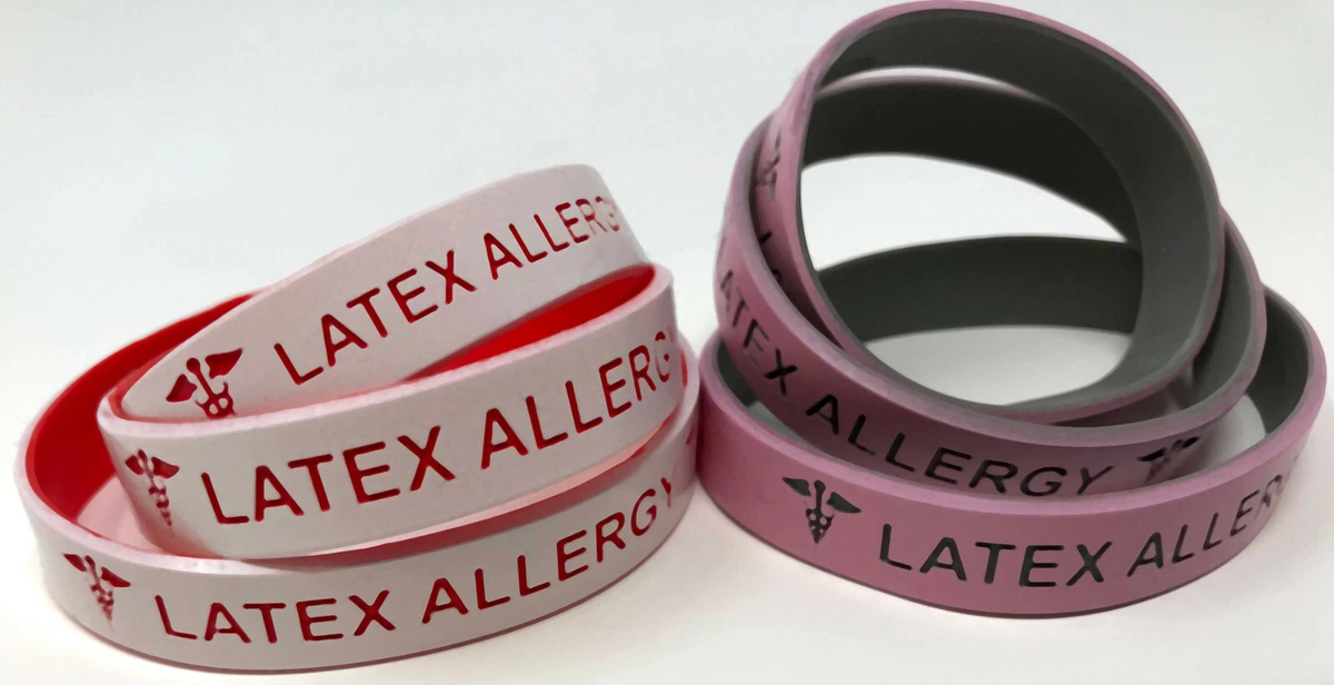 Penicillin Allergy Stripe Medical Alert ID Mediband Bracelet Reversible  Designer Red White & Blue Siicone Wristband