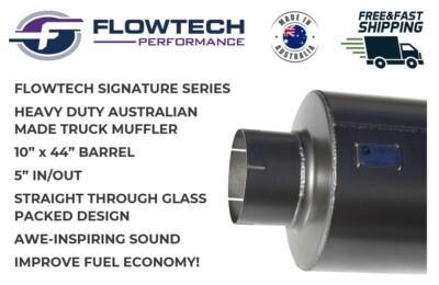 Flowtech Signature Series Heavy Duty Truck Muffler 10" x 44" 5" In/Out