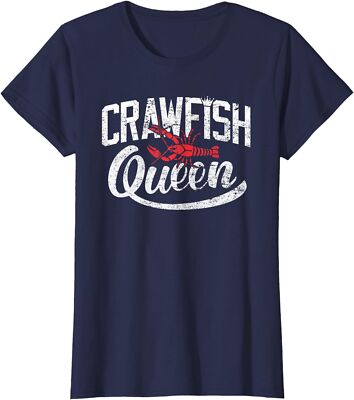 Funny Crawfish Queen Crayfish Cajun Festival Ladies' Crewneck T-Shirt