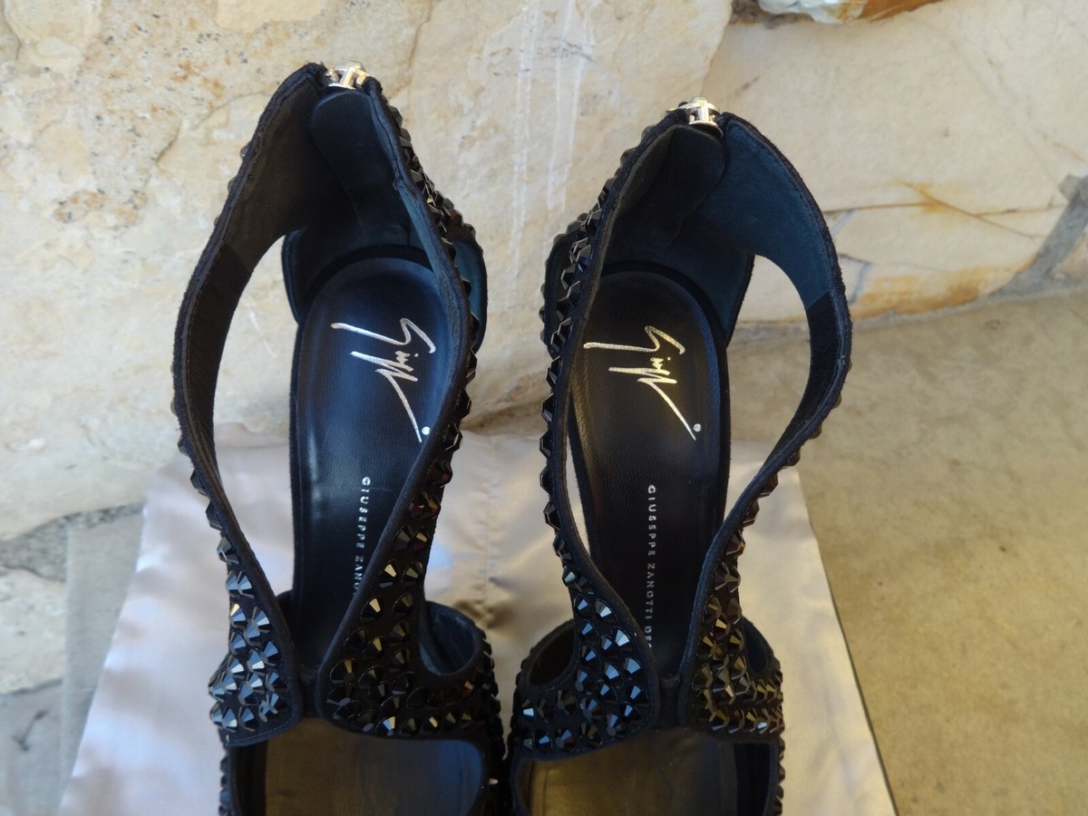 Escarpins Plateforme Noirs Giuseppe Zanotti Embellis Taille 40 EU - État Exposition, Occasion Luxe