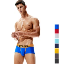 New Seobean Men Sexy Underwear Breathable Mesh Shorts Comfy Sports Boxer Briefs