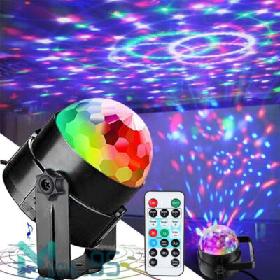 Disco Party Lights Strobe LED DJ Ball Sound Activated Bulb Dance Lamp Decoration