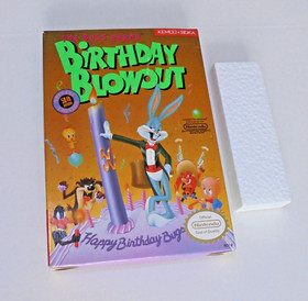 The Bugs Bunny 50th Birthday Blowout Nintendo Nes Video Game and Box Year 1990