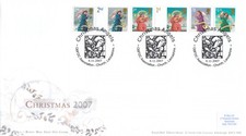 Christmas GB FDC Angels GBFDC Church Lancashire 2007 (108165)