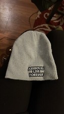 A**holes Live Forever Mens Funny Quote Beanie Size OS Unisex Joke Humor Dad Gift