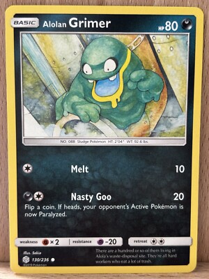 Pokemon Sonne & Mond - Kosmische Finsternis. 130 Alolan Grimer. Packfrisch
