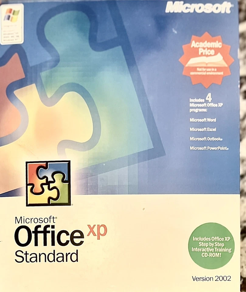 MICROSOFT Office Standard XP Vintage Big Box Vers. Complete + Documentation F SH - Image 3 of 4