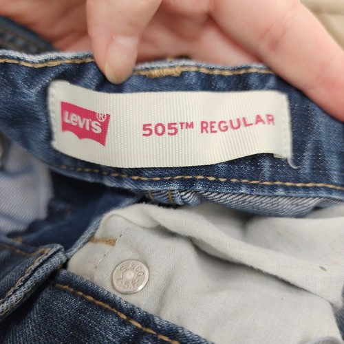 Boy's Levi's 505 Red Tab 12 Regular Adjustable Waist Band Dark Wash 26x26 - Picture 5 of 5