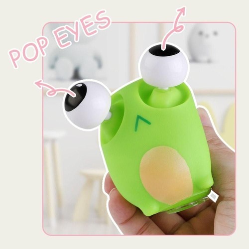 Yellow Brown Green Pop Eyes Toy Pig Chicken Rabbit Squeeze Toy Cartoon Toy - Picture 3 of 12