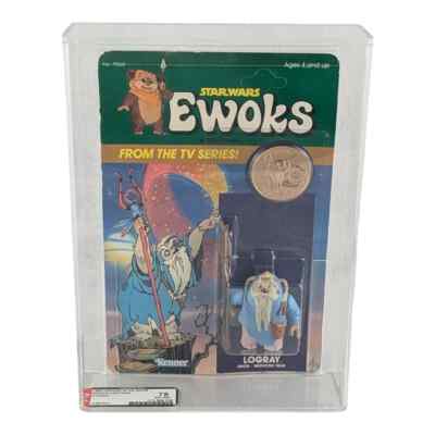 Logray Ewoks MOC AFA 75 Grading Star Wars vintage Kenner no UKG AFE