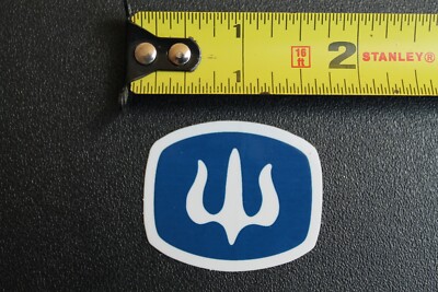 CARVER Skateboards Surf Trident Pitchfork Surf Blue White Skateboarding STICKER