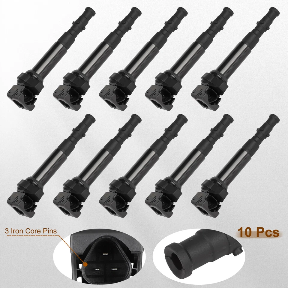 Paquete de 10 bobinas de encendido para BMW M5 M6 5,0 L 2006-2008 2009-2010 UF572 Foto 2 de 4