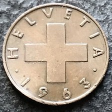 2 rappen 1963 B Szwajcaria 🇨🇭 Switzerland - KM# 47