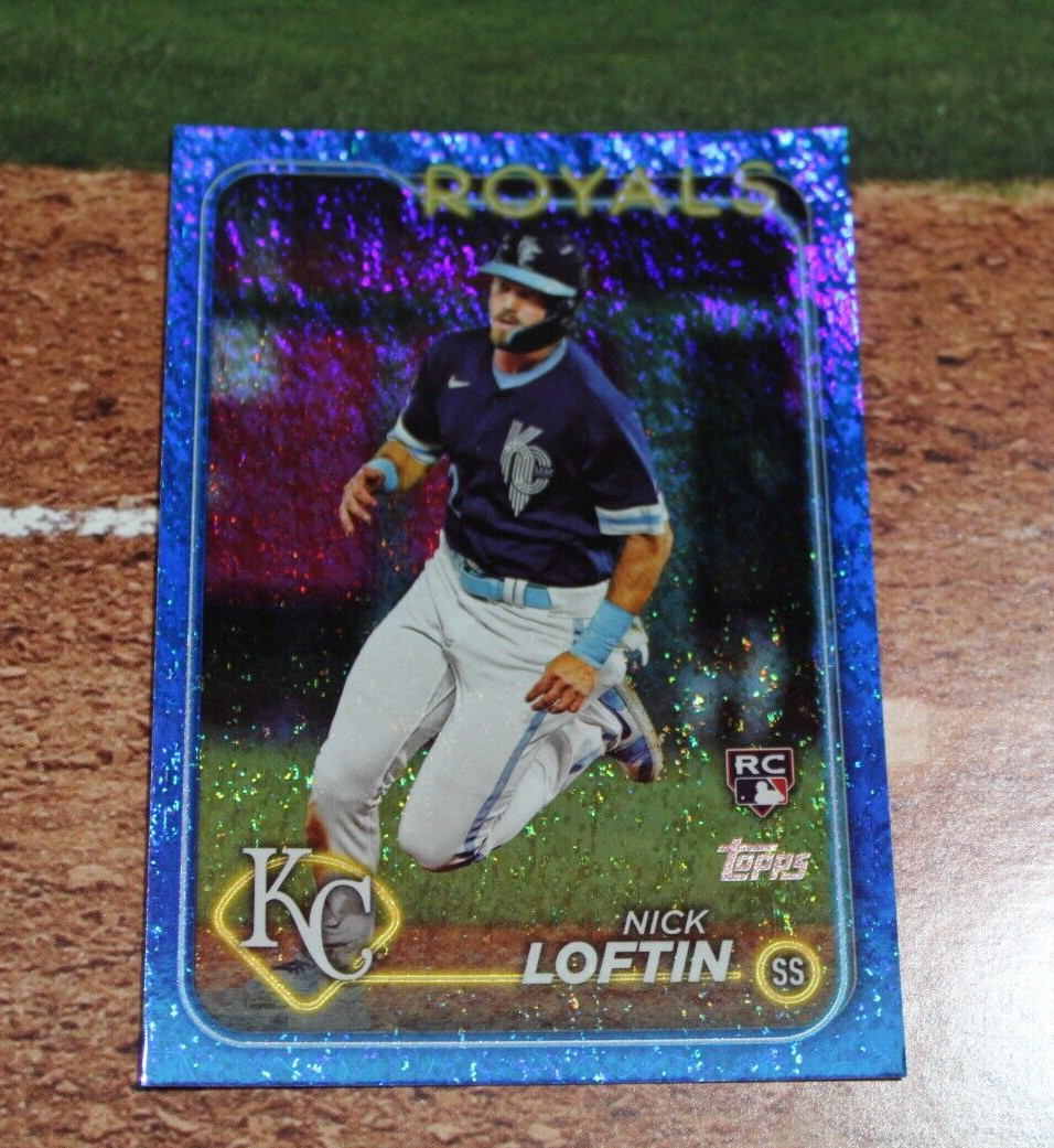 2024 Topps Series 2 Nick Loftin #506 Blue Foil /999 KC Royals Rookie Color Match