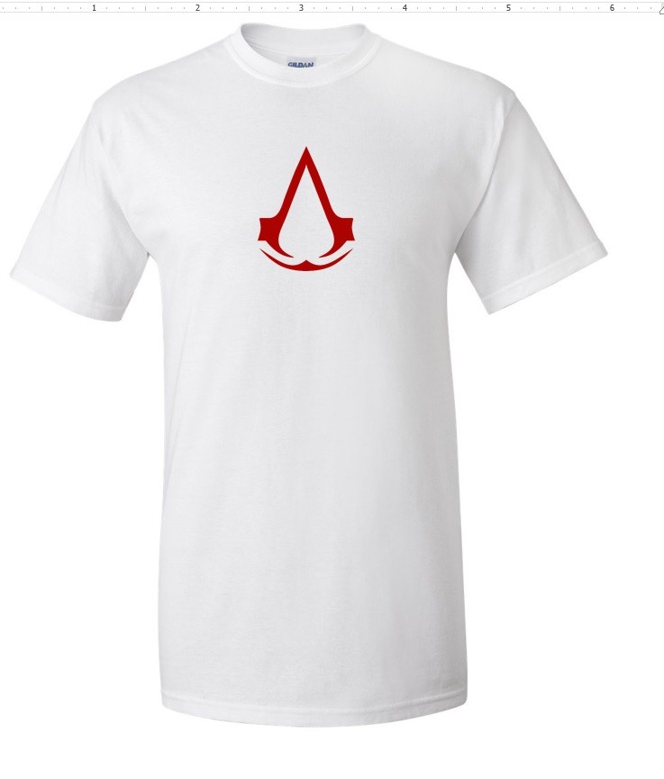 Camisa Assasin's Creed Ezio Clan Logo Para Hombre Blanca Roja Algodón Camiseta S - 5XL