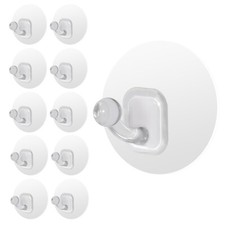 10X Self Adhesive Hooks Heavy Duty Strong Sticky Stick Towel Coat Hook Door Wall