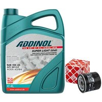 MotoröL Set 5W-40 Addinol 4 Liter + ÖLfilter 108330 FüR Audi Seat Skoda VW Polo