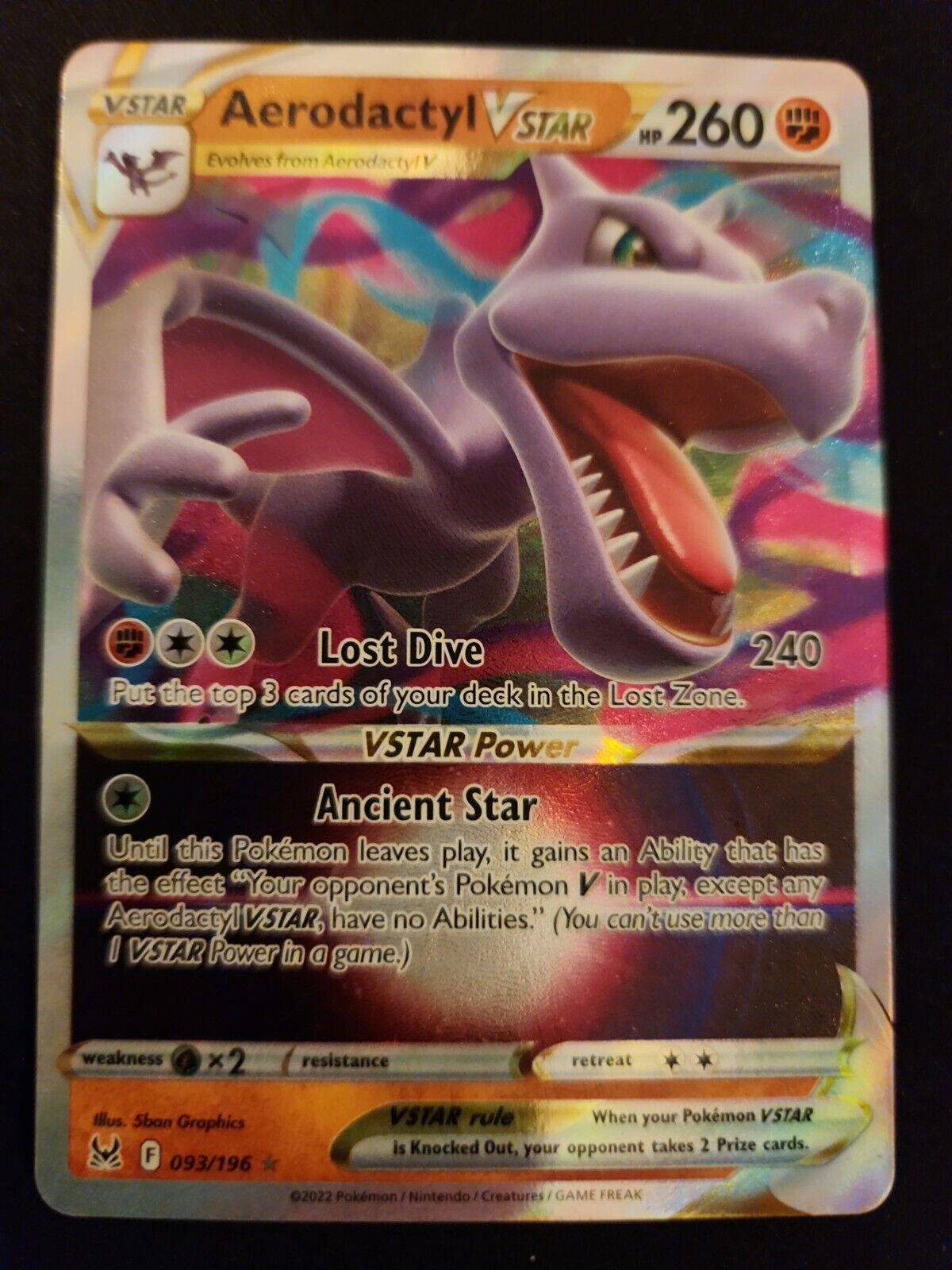 Aerodactyl VSTAR Hyper Rare - 199/196 - Lost Origin – Card Cavern Trading  Cards, LLC