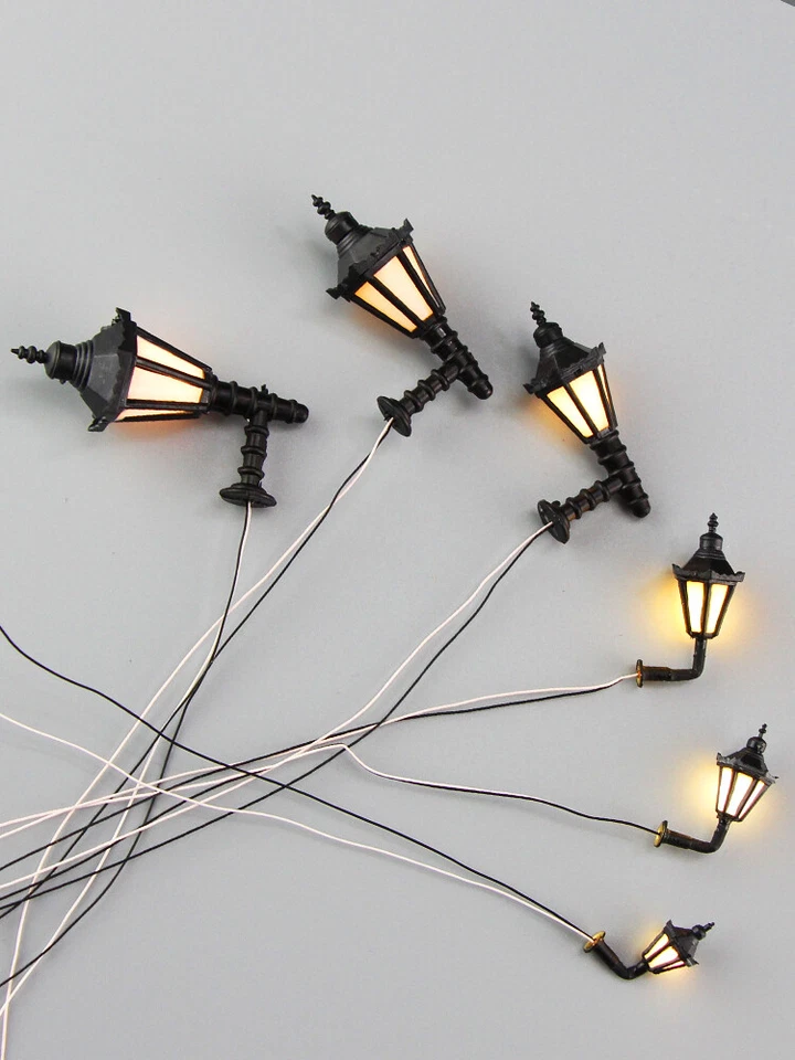 2PC 1:25 1:50 1:100 Scale Miniatures Street Lighting Sand Table Model Wall Lamps - Image 4 of 4