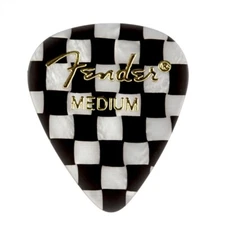 Fender 351 Premium Celluloid Guitar Picks - MEDIUM CHECKERED - 12-Pack (1 Dozen)